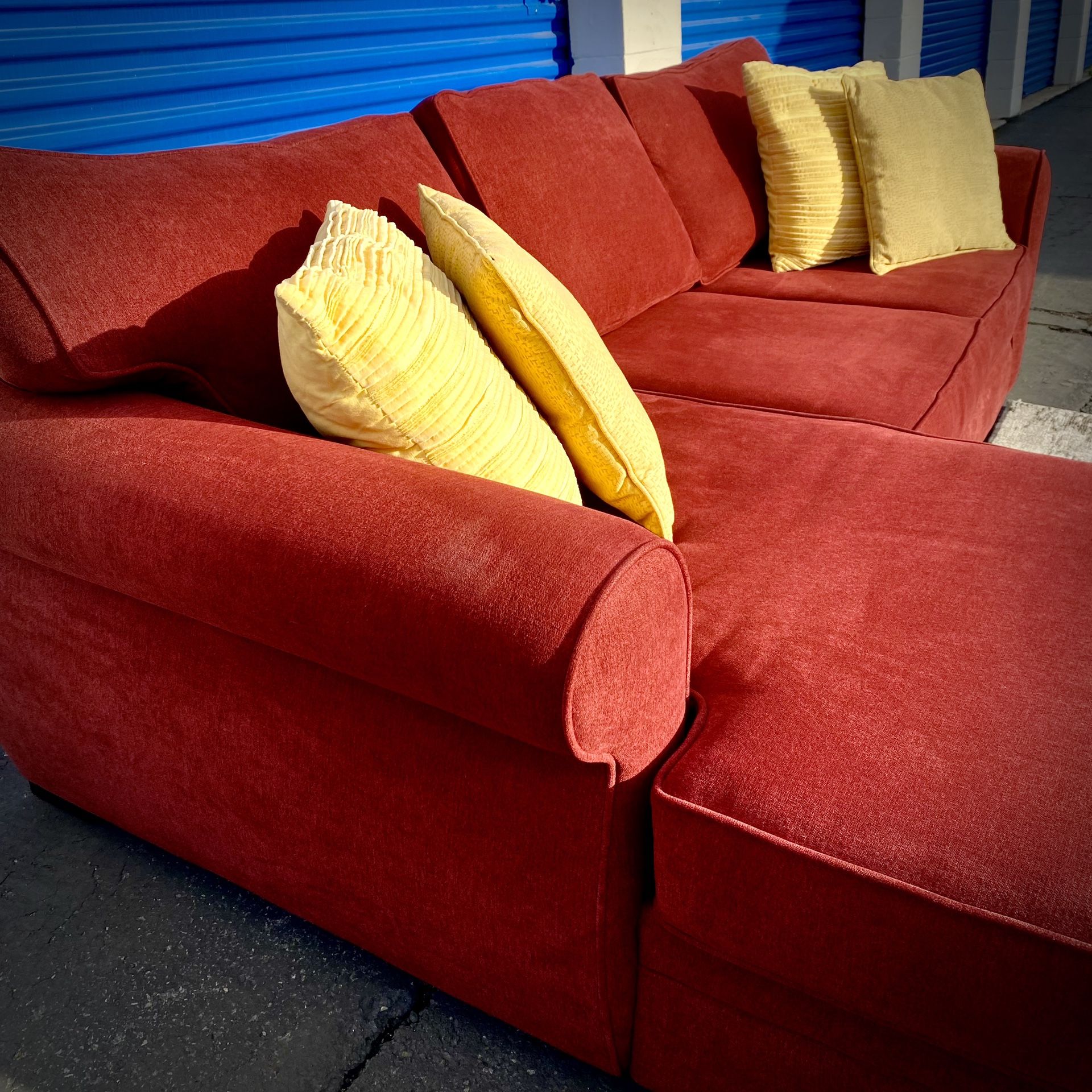 Red Modern Corduroy Sectional Sofa for Sale in San Diego, CA OfferUp
