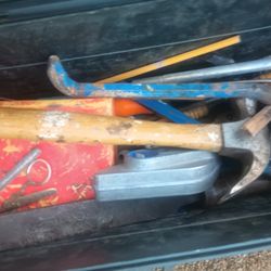 Hand Saw Pry Bar Hand Tools Tool Box With Hand Tools 