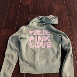 PINK full zip fleece jacket XS