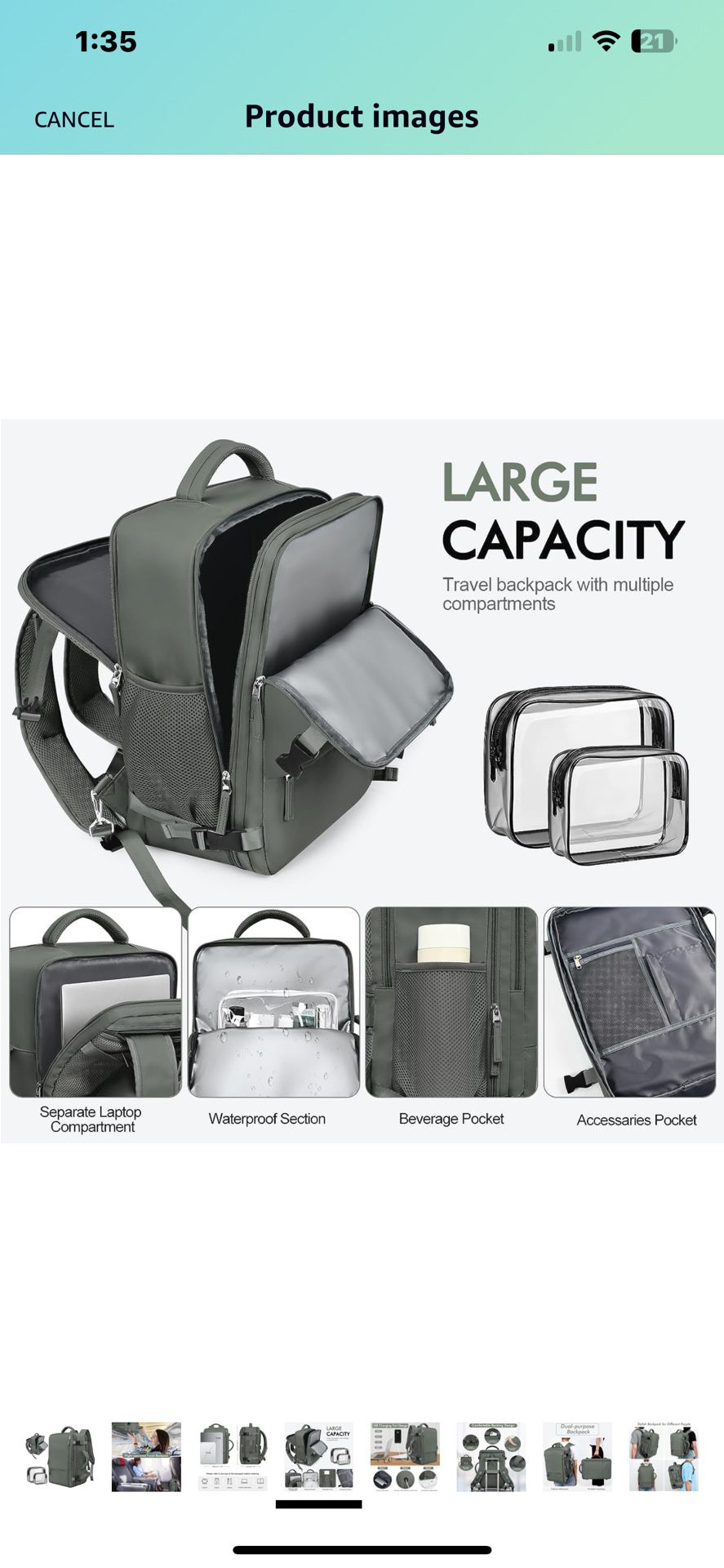 Large capacity Backpack/Laptop Bag