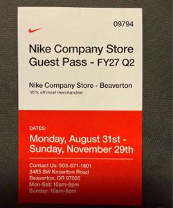 Nike pass price is firm!!