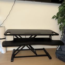Black Height Adjustable 37.5" Stand up Desk Converter