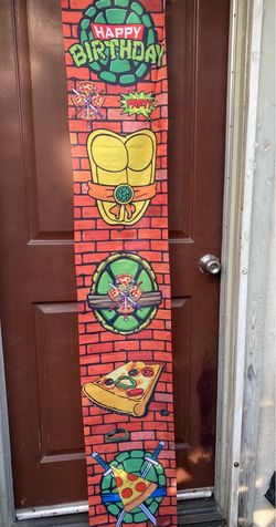 Teenage Mutant Ninja Turtles Happy Birthday Banner