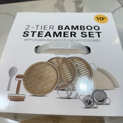 BAMBOO Steamer set - 2 Tier 