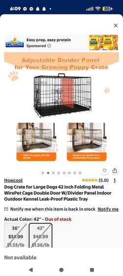 42 inch folding metal dog cage