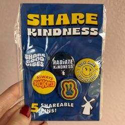 Dutch Brothers Coffee Collectible Sharable Trading Pin Button Set Pack of 5