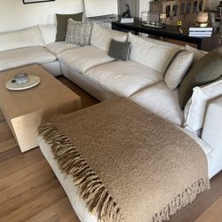 Crate & Barrel Sectional, Coffee table & Console