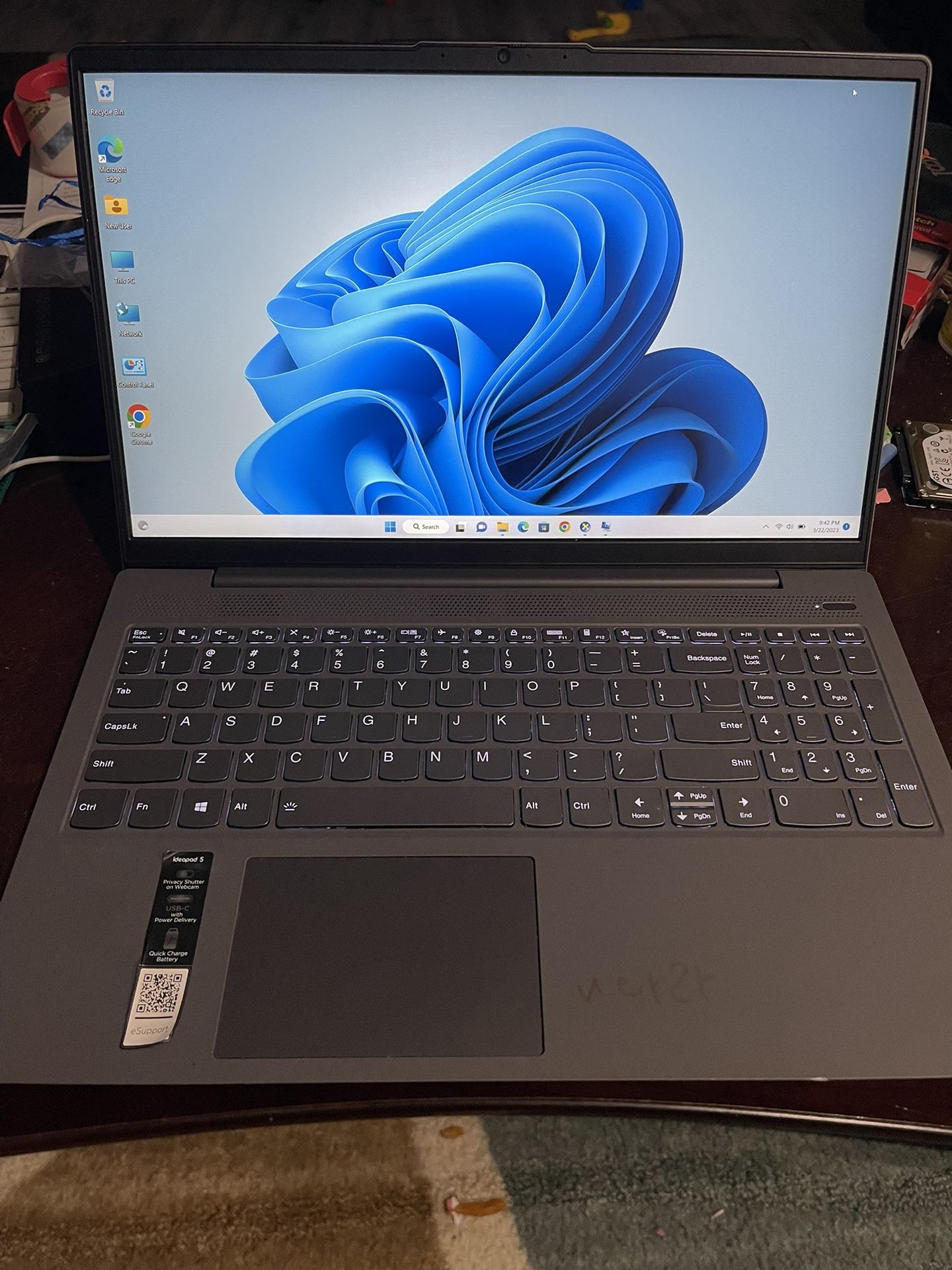 Lenovo IdeaPad 5 15ITL05 Notebook 2020 15.6 Inch 8 GB Intel Core i5 11th Gen, 512gb SSD , Windows 11 home , Microsoft Office Package, Charger.