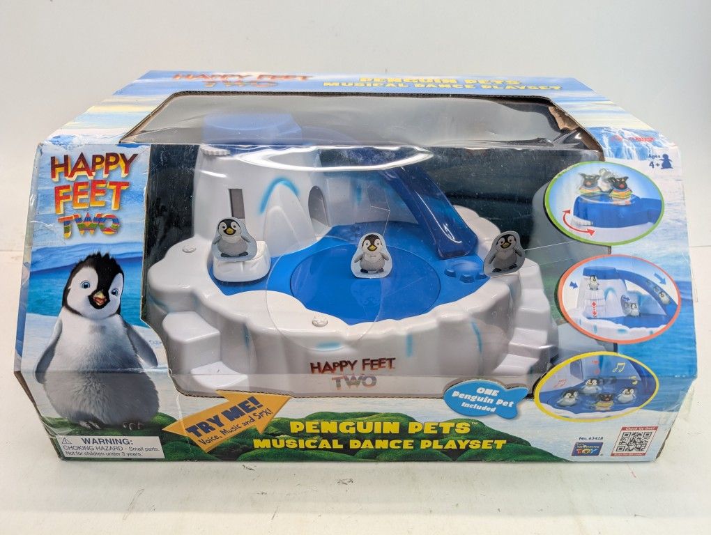 Happy Feet Two Penguin Pets Musical Dance Playset w/ One Penguin Pet - Read