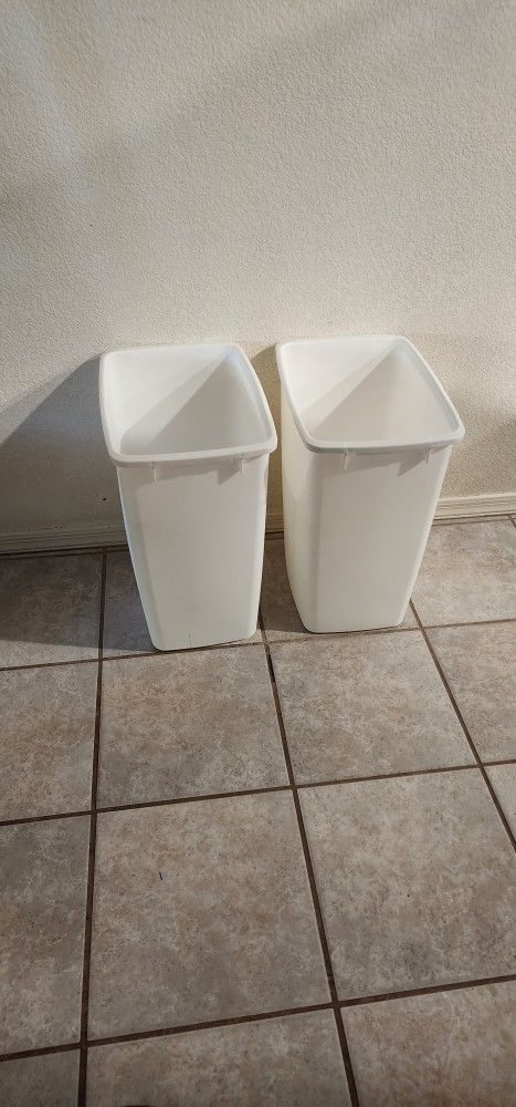 White Storage Containers, 2, New.  