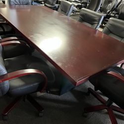 Conference Table With Matching Chairs