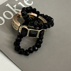 Black Adjustable Ring