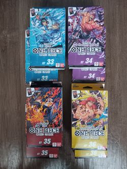 One Piece ST33, ST34, ST35 and ST36 Starter Decks