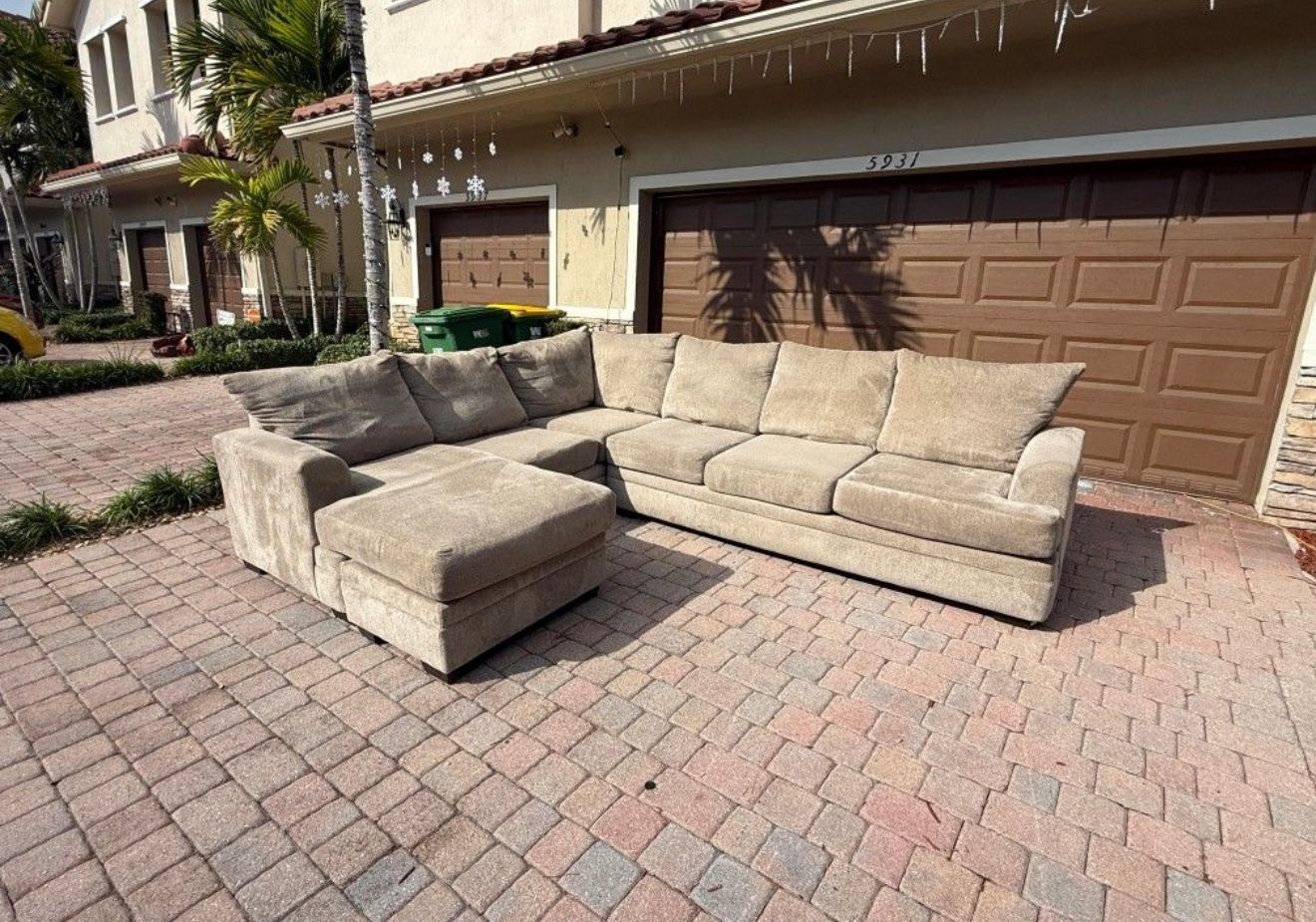 Large beige Sectional
