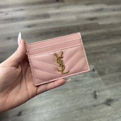 Luxury Pink Card Wallet YSL