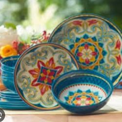 VAJILLA DE MELAMINA 12PCS