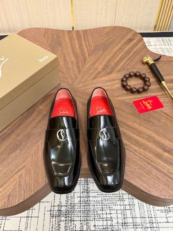 Christian Louboutin Men’s Leather Shoes With Box 2026 New