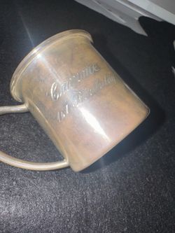Vintage Lunt Sterling Silver Baby Cup — Teddy Bear Pattern 112-T, Engraved “Cammie 1st Birthday”