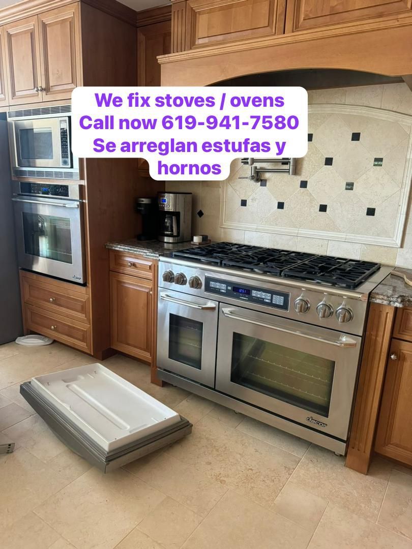 We Fix Stoves . We Repair Ovens . Se reparan Hornos Y Estufas