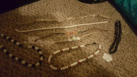 5 rasta necklace & 2 bracelets