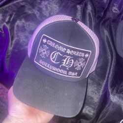 pink chrome hearts hat