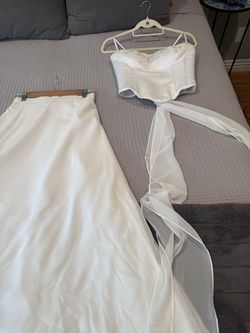 2 Piece Wedding Dress Size 8/10