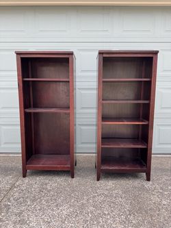 Wooden book shelves