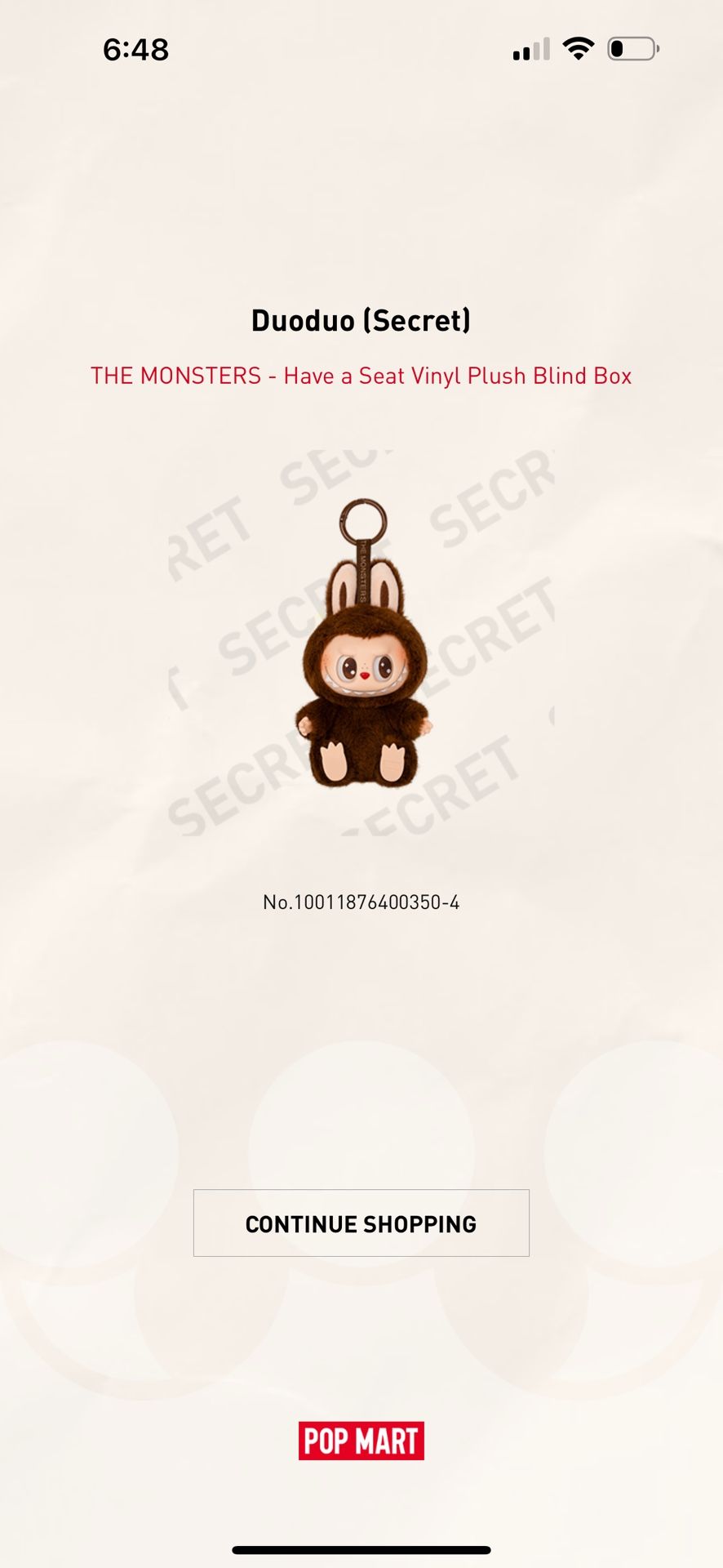 Secret (duoduo) Have A Seat Labubu