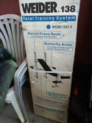 Weider 138 Total Training System Weight Bench W Butterfly Arms