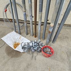 FENCE MATERIAL PIPES 2"X 8FT EVERYTHING YOU SEEN IN THE PICTURE INCLUDING SALE ALL EQUIPMENT TOGHETER FOR ANY QUESTION TEXT ME PLEASE SE HABLA ESPAÑOL