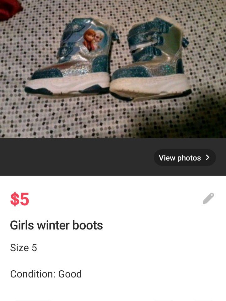 Frozen girls boots