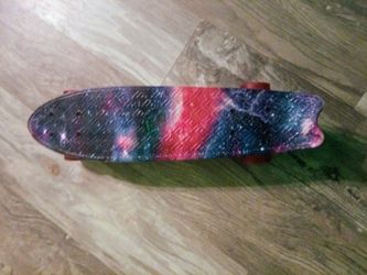 22 inch Enkeeo Mini Cruiser Skateboard - Galaxy Design