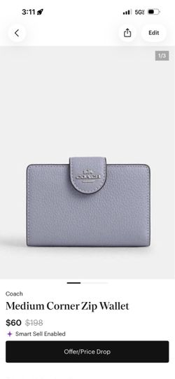 Coach corner bill fold wallett