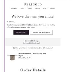 PERIGOLD Dining Table (glass) New!