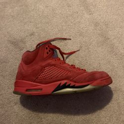 Jordan suede 5s red