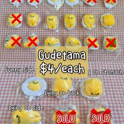 Sanrio Gudetama Egg Plushies Coin Purse For Sale 