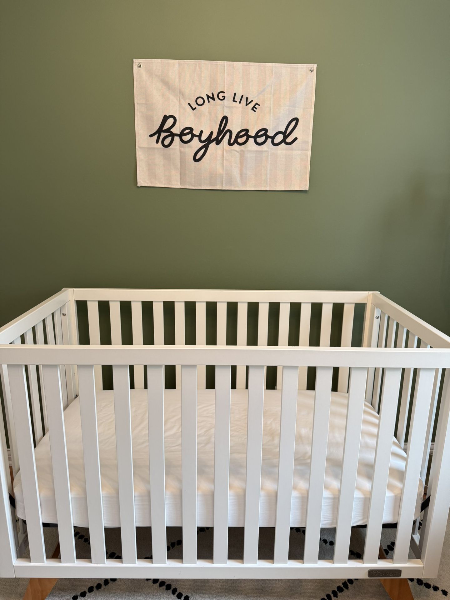 Barely Used Adjustable Baby Crib 