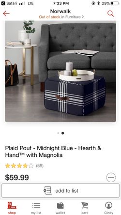 Hearth and hand ottoman pouf 2025