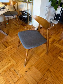 Walnut modern dining chair