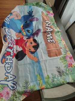 Large Lilo & Stitch Bday Backdrop