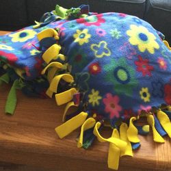 Kids Fleece Blanket With Matching Pillow Excellent Condition 