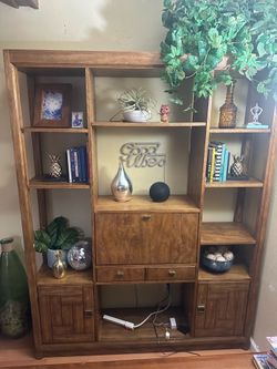 Wood Entertainment Center/ Storage Cabinet