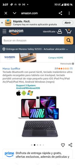 Bluetooth Keybord color: Black included charger