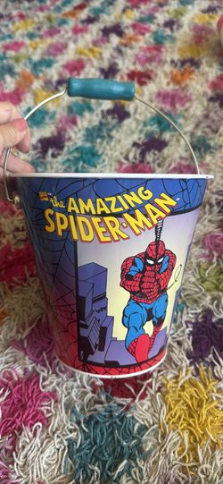 Vintage Spider-Man Metal Bucket
