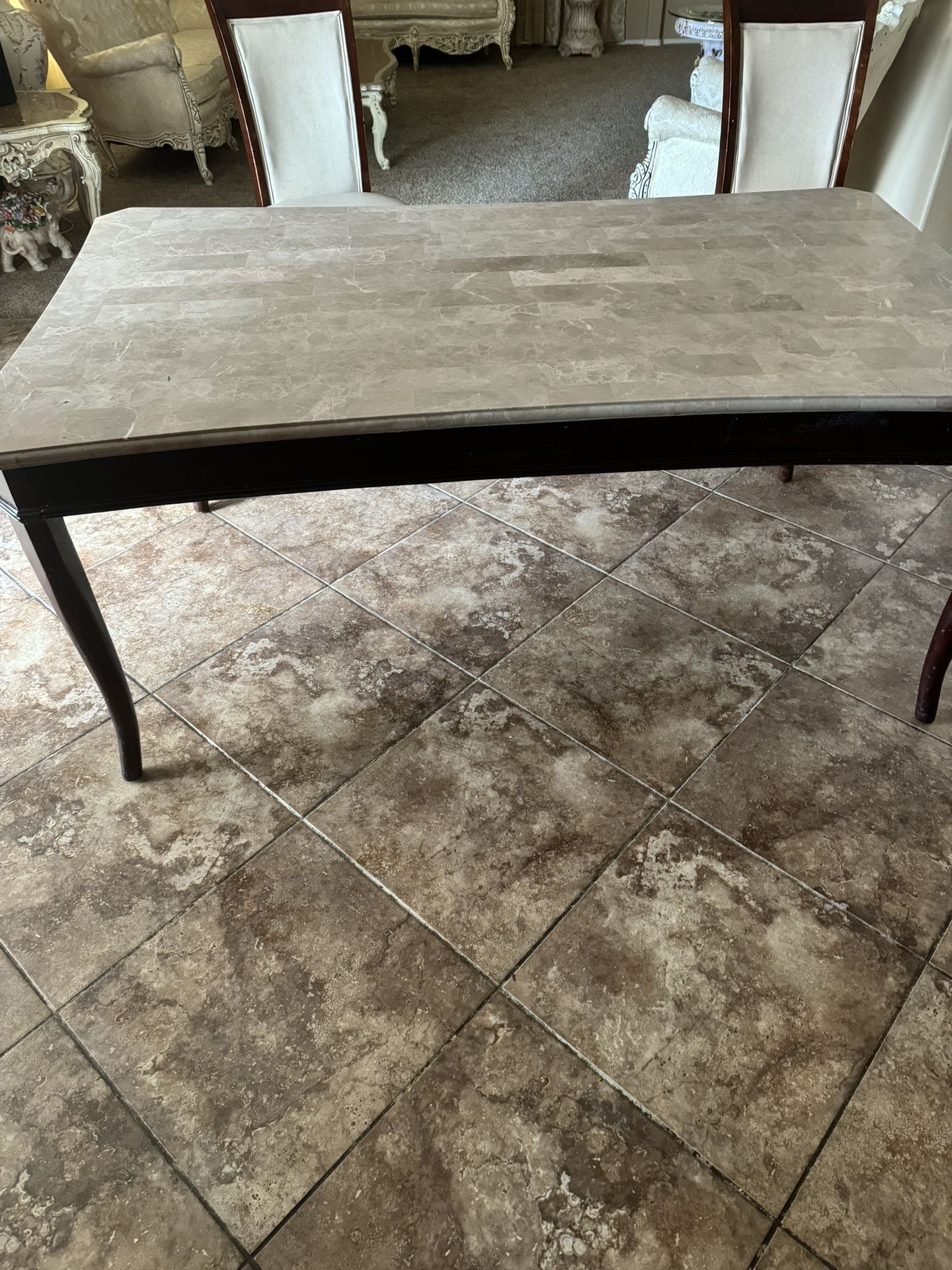 Marble Top Dining Table