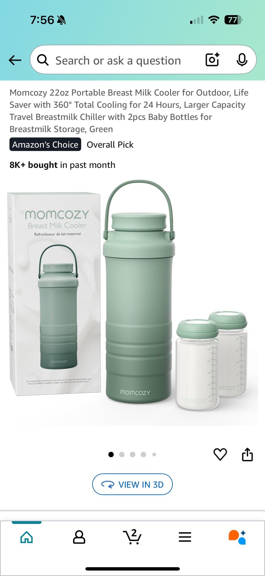 Momcozy 22oz Portable Breast Milk Cooler