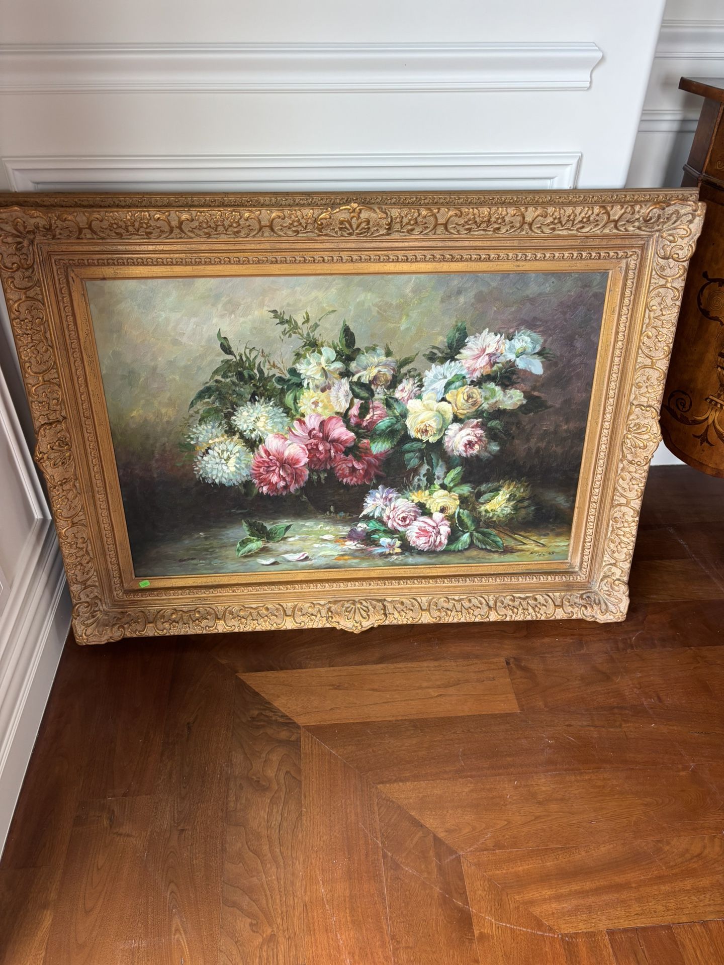 Framed Floral Painting