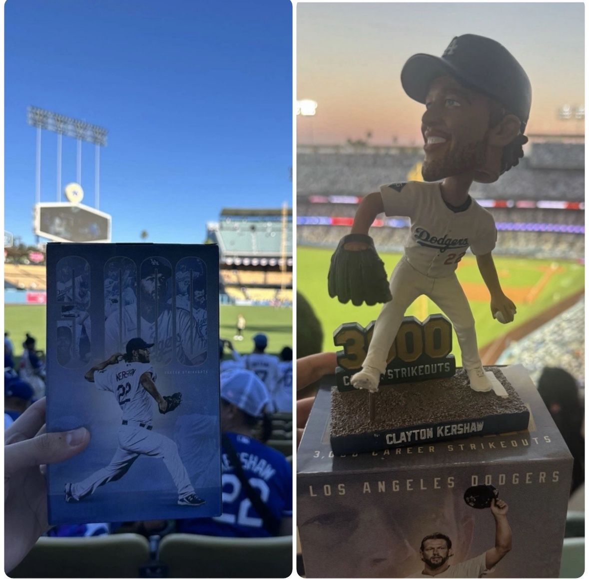 Clayton Kershaw 3000 Strikeout Bobblehead Dodgers 2025 SGA