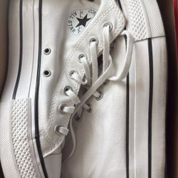 White Platform Converse 