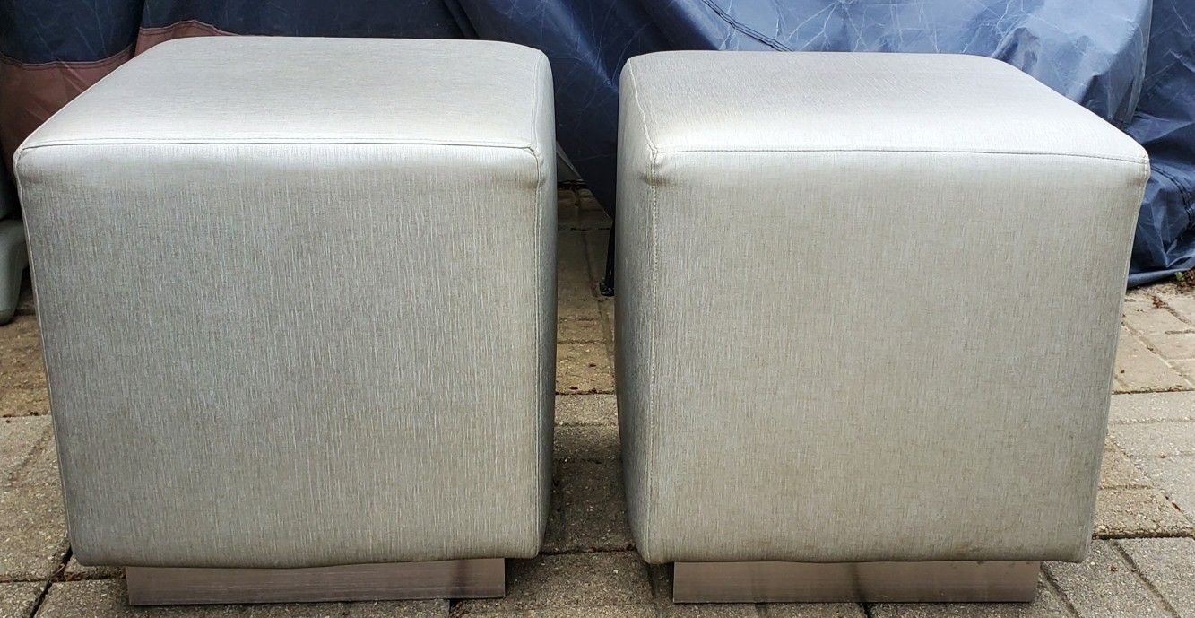 Silver Ottomans